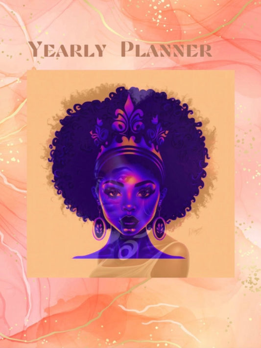 12 Month yearly undated planner- BIG